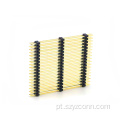 Cabeçote de pino de 2,0 mm em linha dupla reto preto